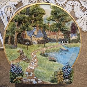Thomas Kinkade Illuminated Plate Cottage At Meadow Gate